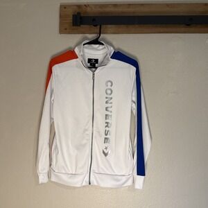 Converse Chuck Taylor Red White Blue Full Zip Track Jacket Sz Large Youth Boys